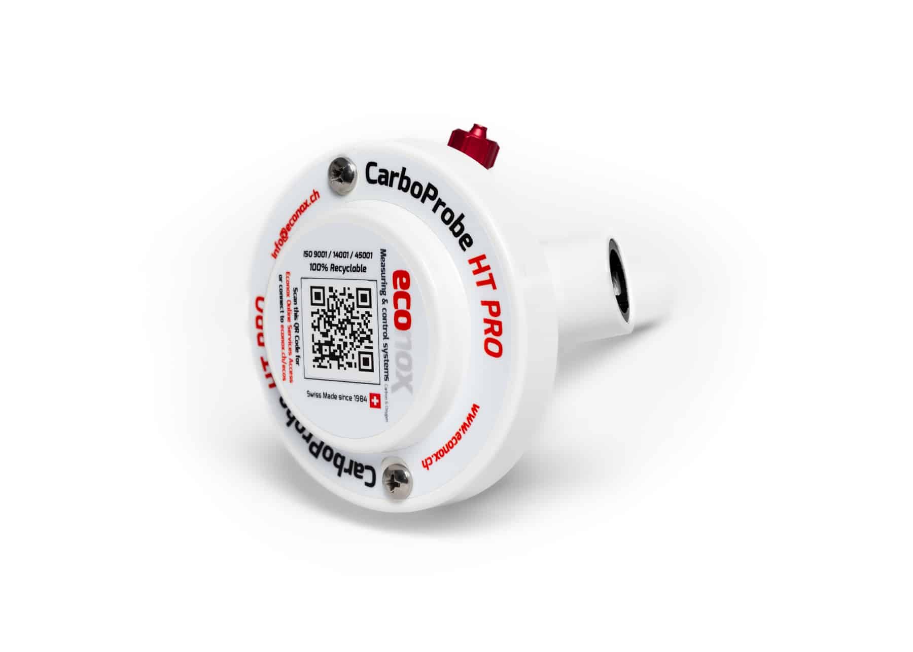 Sonde à oxygène CarboProbe HT Pro, tête et étiquette d'identification