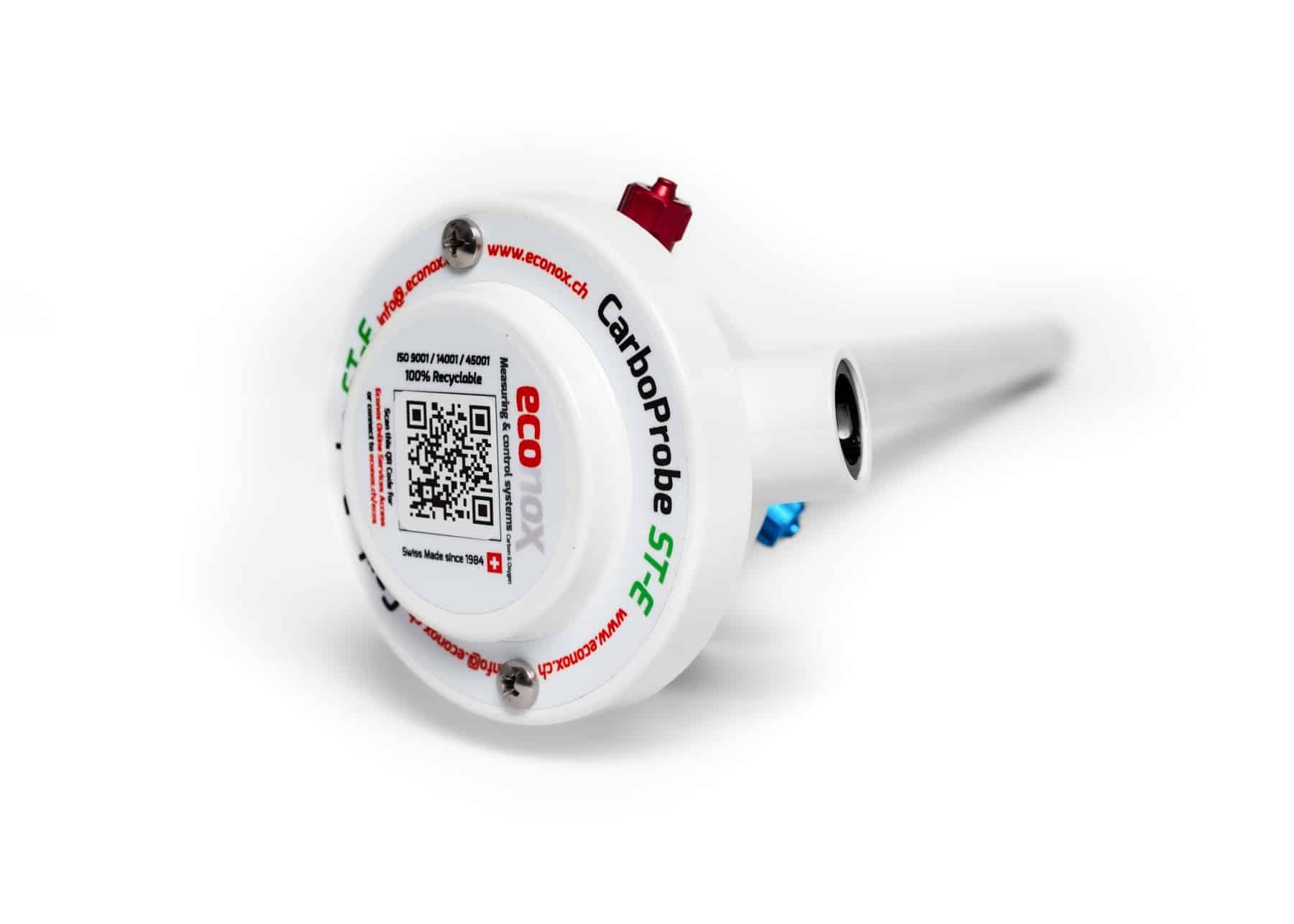 Sonde carbone CarboProbe ST-E, tête et étiquette d'identification