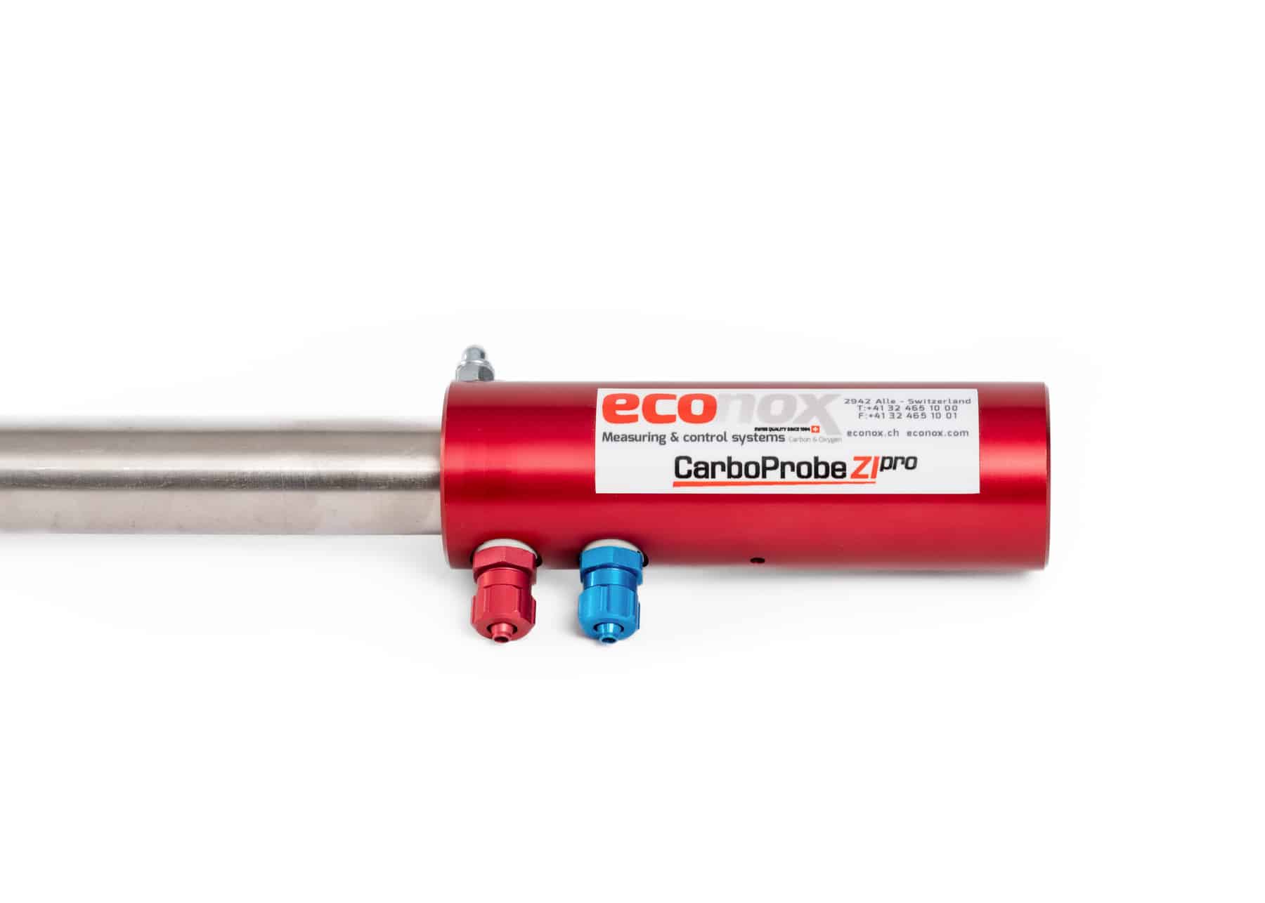 Sonde carbone CarboProbe ZI Pro, tête et étiquette d'identification